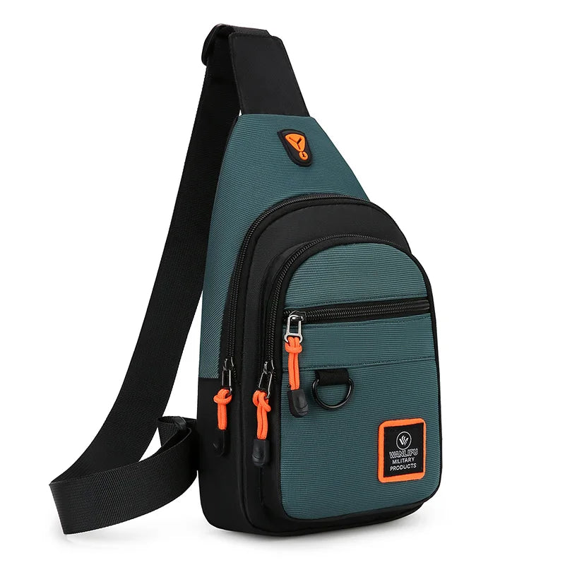 Borsa a tracolla per uomo, per escursioni all'aperto e tempo libero, borsa a tracolla sportiva impermeabile, zaino da viaggio, borsa da petto da uomo, borsa a tracolla