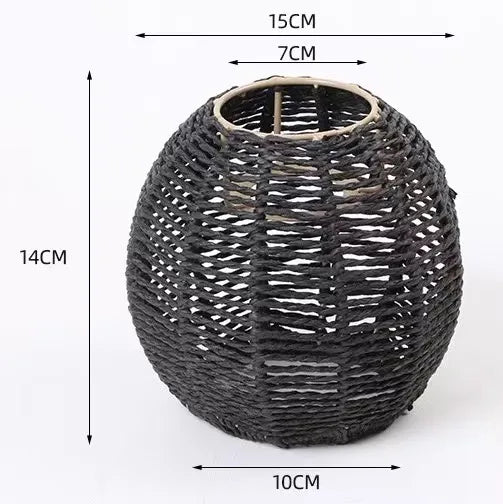 1 paralume intrecciato a mano in rattan, paralume per lampada a sospensione, per bar, hotel, lampada a sospensione per soffitto, per decorazioni di ristoranti e case