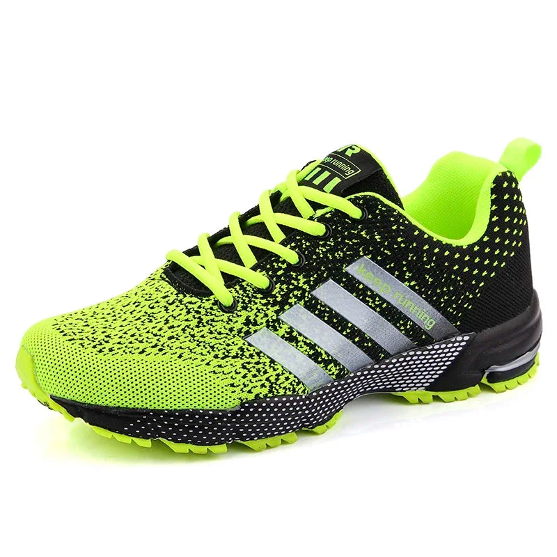 Nuove scarpe sportive casual traspiranti da uomo e da donna con superficie in rete volante, primavera estate, piatte, vulcanizzate, per coppia, taglia grande 48
