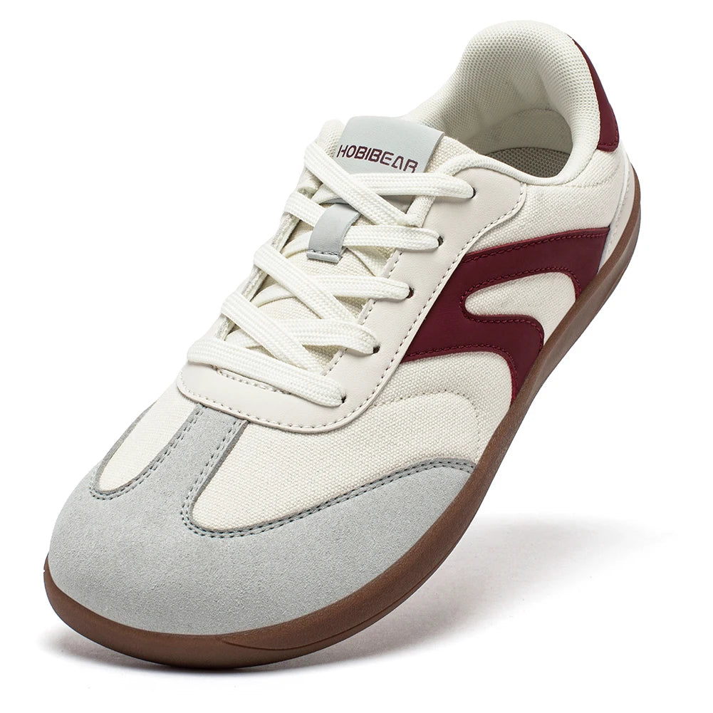 HOBIBEAR Sneakers unisex a piedi nudi Donna Uomo Punta larga Minimalista Zero Drop Scarpe Sneaker casual con lacci antiscivolo