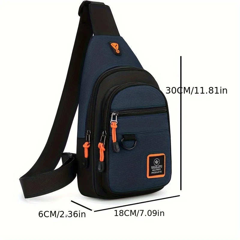 Borsa a tracolla per uomo, per escursioni all'aperto e tempo libero, borsa a tracolla sportiva impermeabile, zaino da viaggio, borsa da petto da uomo, borsa a tracolla