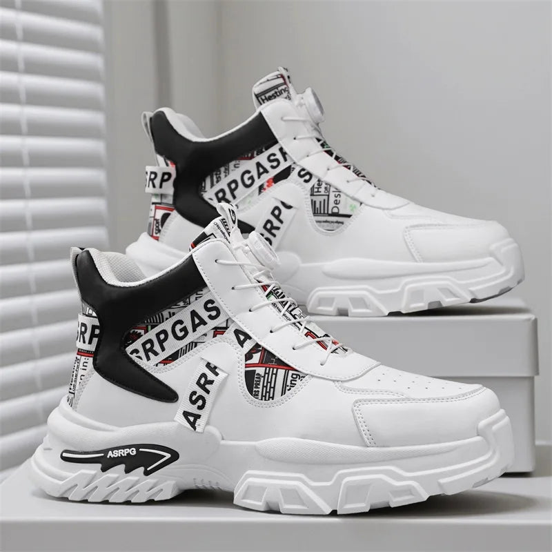 Nuove scarpe da skateboard da uomo Scarpe da ginnastica con piattaforma da viaggio Comode scarpe stringate alla moda Casual 2025 Nuovo autunno Aumento di altezza all'aperto No