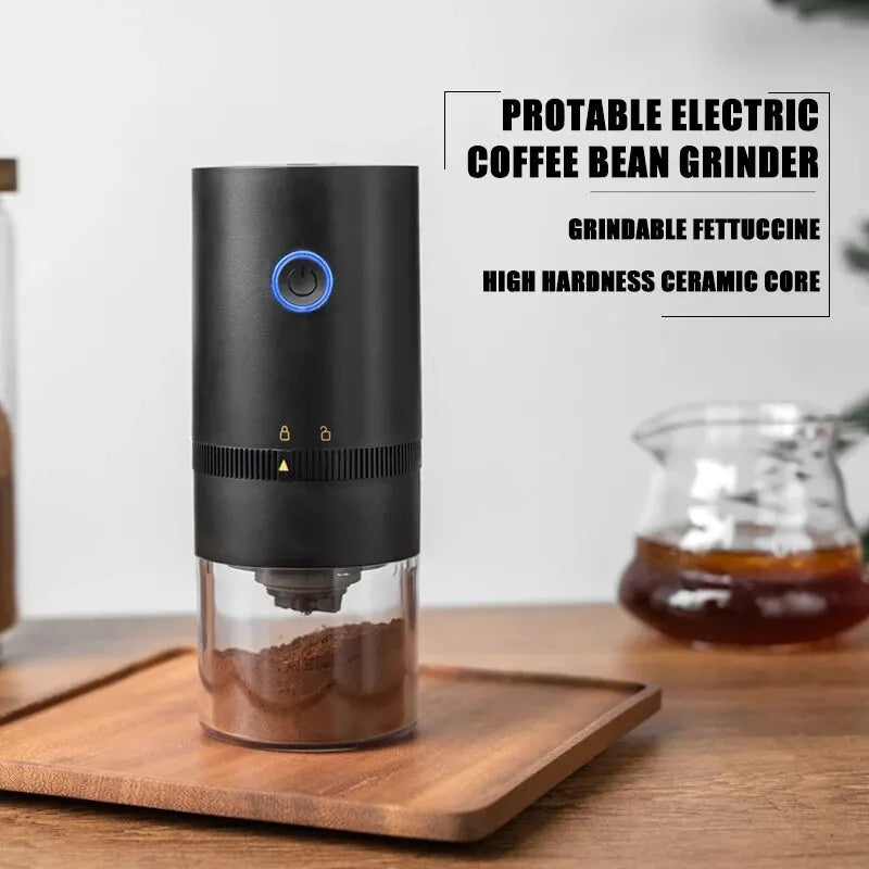 Macinacaffè elettrico con display a LED, polverizzatore per vernice da forno, macina pepe nero, macchina automatica portatile ricaricabile