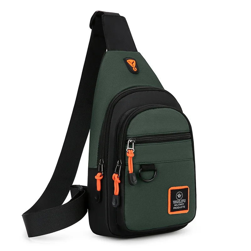 Borsa a tracolla per uomo, per escursioni all'aperto e tempo libero, borsa a tracolla sportiva impermeabile, zaino da viaggio, borsa da petto da uomo, borsa a tracolla