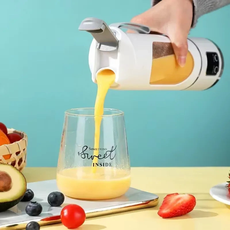 Spremiagrumi portatile per uso domestico, con ricarica wireless, piccolo spremiagrumi per frutta, cubetti di ghiaccio, verdure, frullati salutari, spremiagrumi freschi