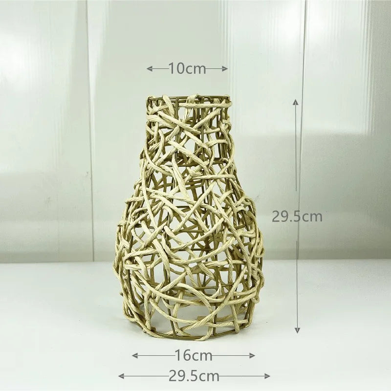 1 paralume intrecciato a mano in rattan, paralume per lampada a sospensione, per bar, hotel, lampada a sospensione per soffitto, per decorazioni di ristoranti e case