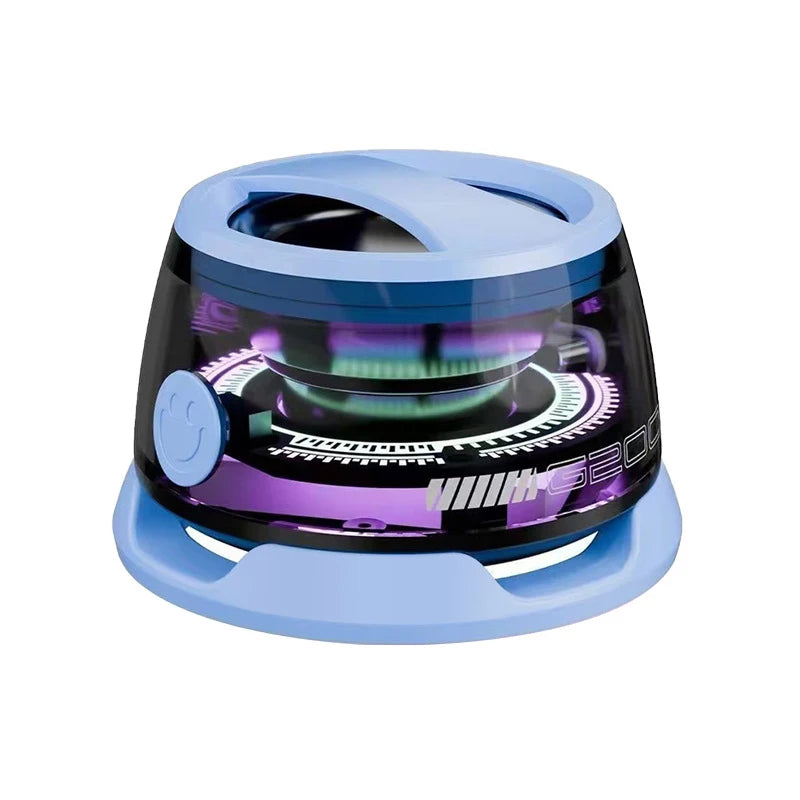 1/12
10.6K
Altoparlante Bluetooth magnetico da esterno Mini altoparlante stereo da viaggio portatile wireless con luce colorata RGB e supporto per telefono per Ios
