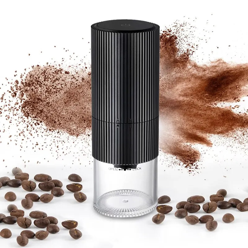 Macinacaffè elettrico con display a LED, polverizzatore per vernice da forno, macina pepe nero, macchina automatica portatile ricaricabile