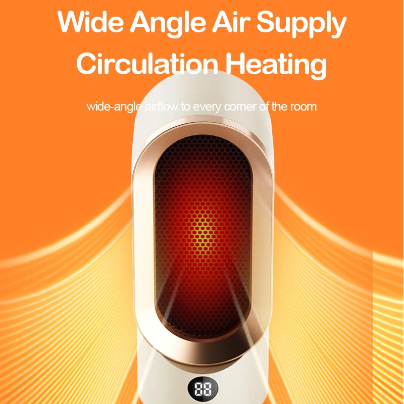 Riscaldatore portatile, termoventilatore elettrico, mini radiatore, macchina riscaldante da tavolo per l'inverno, riscaldamento in ceramica PTC per casa, camera da letto, ufficio