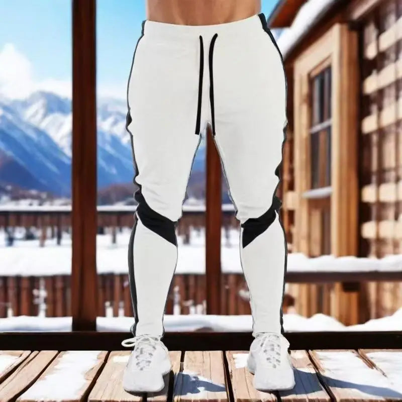 Pantaloni casual larghi da uomo, nuovi, primavera/autunno 2025, a righe, traspiranti, a vita alta, con protezione per i piedi piccoli