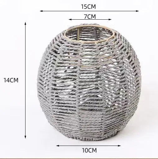 1 paralume intrecciato a mano in rattan, paralume per lampada a sospensione, per bar, hotel, lampada a sospensione per soffitto, per decorazioni di ristoranti e case