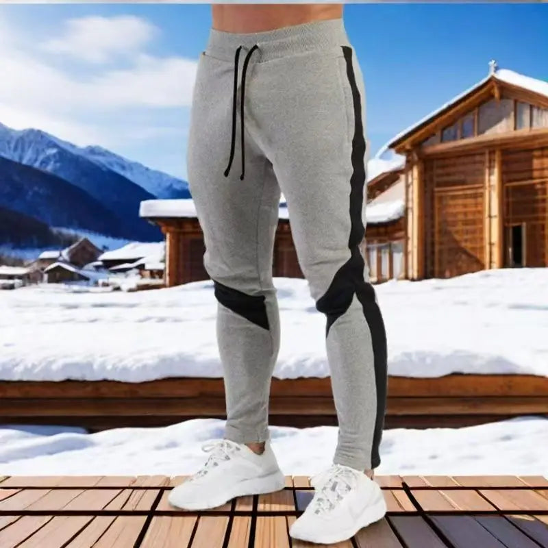Pantaloni casual larghi da uomo, nuovi, primavera/autunno 2025, a righe, traspiranti, a vita alta, con protezione per i piedi piccoli