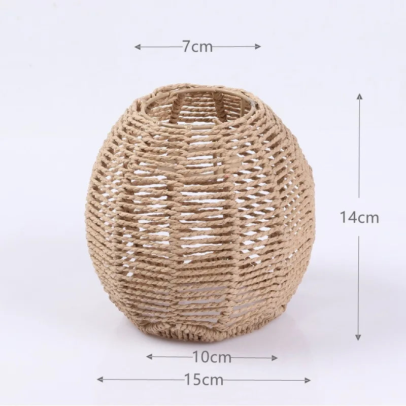 1 paralume intrecciato a mano in rattan, paralume per lampada a sospensione, per bar, hotel, lampada a sospensione per soffitto, per decorazioni di ristoranti e case