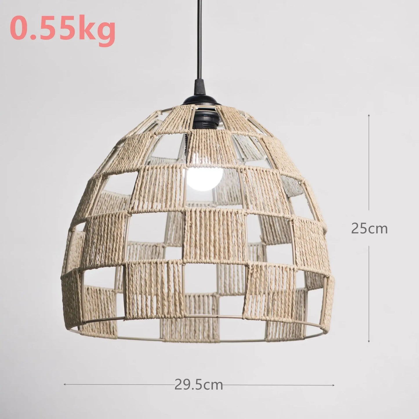 1 paralume intrecciato a mano in rattan, paralume per lampada a sospensione, per bar, hotel, lampada a sospensione per soffitto, per decorazioni di ristoranti e case