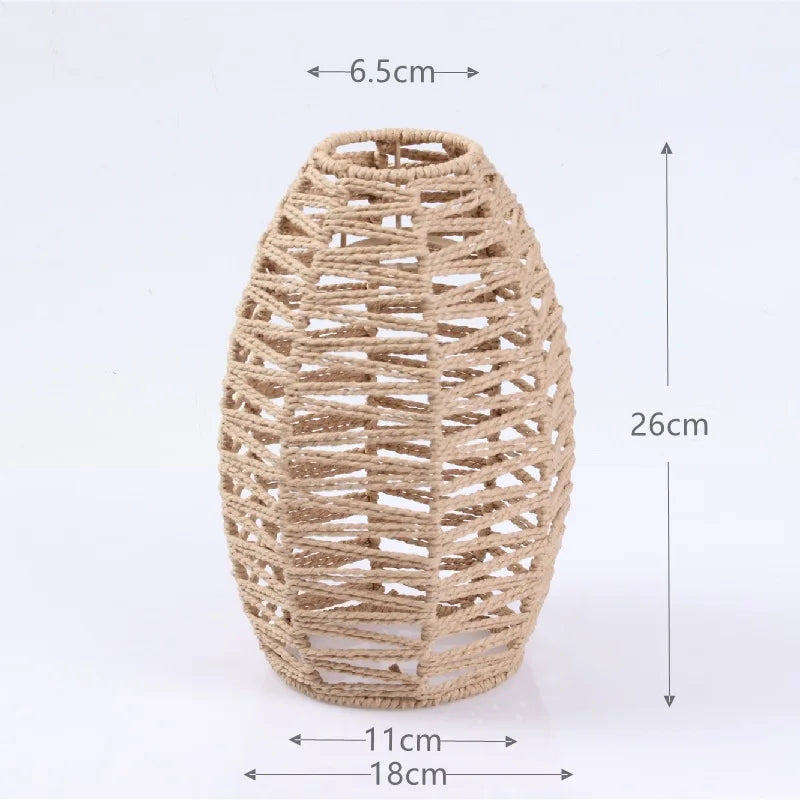 1 paralume intrecciato a mano in rattan, paralume per lampada a sospensione, per bar, hotel, lampada a sospensione per soffitto, per decorazioni di ristoranti e case