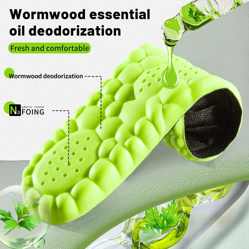 Soletta sportiva 4D, suola super morbida per scarpe, cuscinetti per piedi, cestini per assorbimento degli urti, suola per scarpe, supporto dell'arco plantare, inserti ortopedici