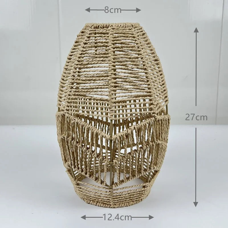 1 paralume intrecciato a mano in rattan, paralume per lampada a sospensione, per bar, hotel, lampada a sospensione per soffitto, per decorazioni di ristoranti e case