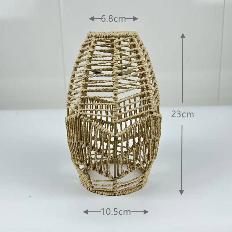 1 paralume intrecciato a mano in rattan, paralume per lampada a sospensione, per bar, hotel, lampada a sospensione per soffitto, per decorazioni di ristoranti e case
