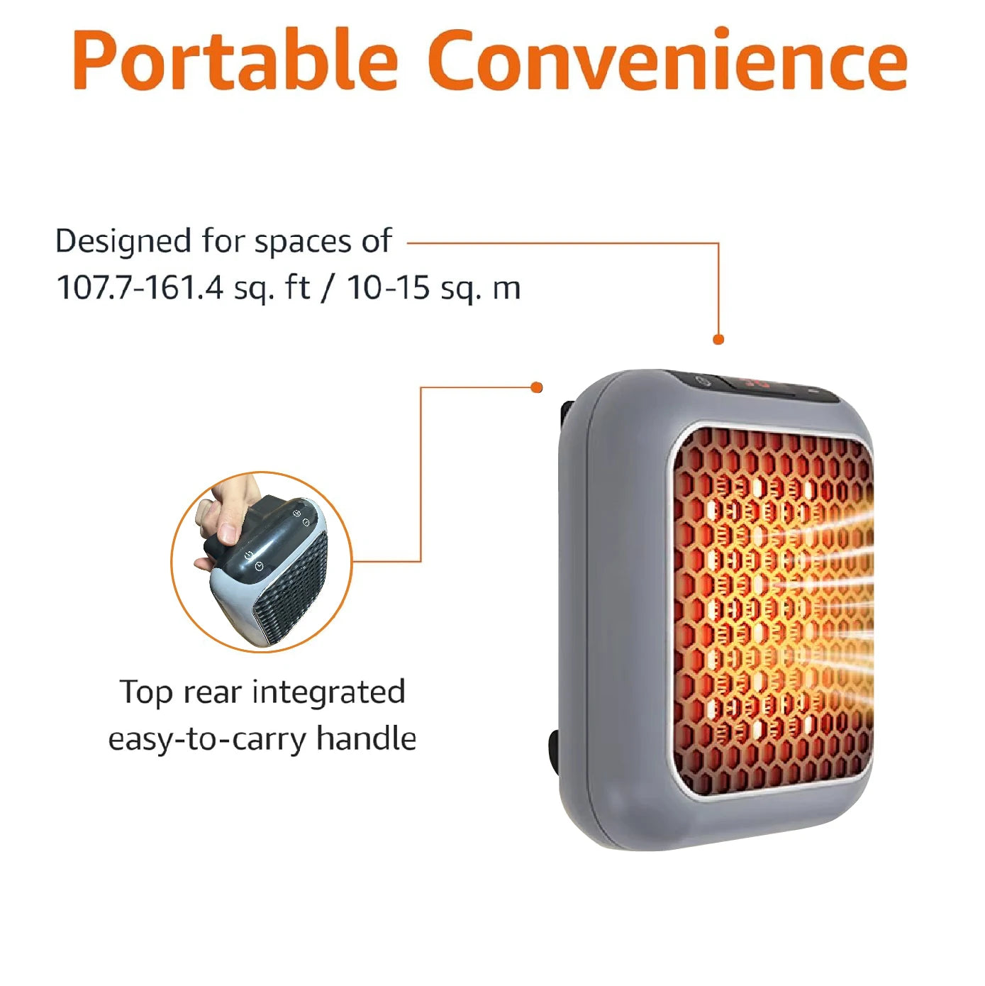 Mini riscaldatore più veloce per piccoli bagni domestici, ventilatori di riscaldamento, riscaldatore elettrico in ceramica PTC da parete con telecomando per uso domestico