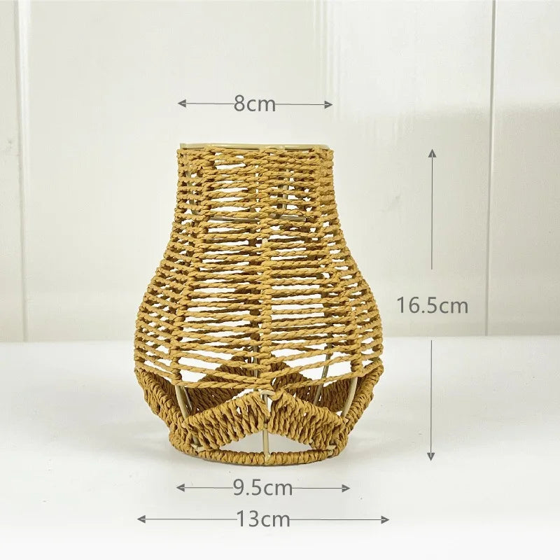 1 paralume intrecciato a mano in rattan, paralume per lampada a sospensione, per bar, hotel, lampada a sospensione per soffitto, per decorazioni di ristoranti e case