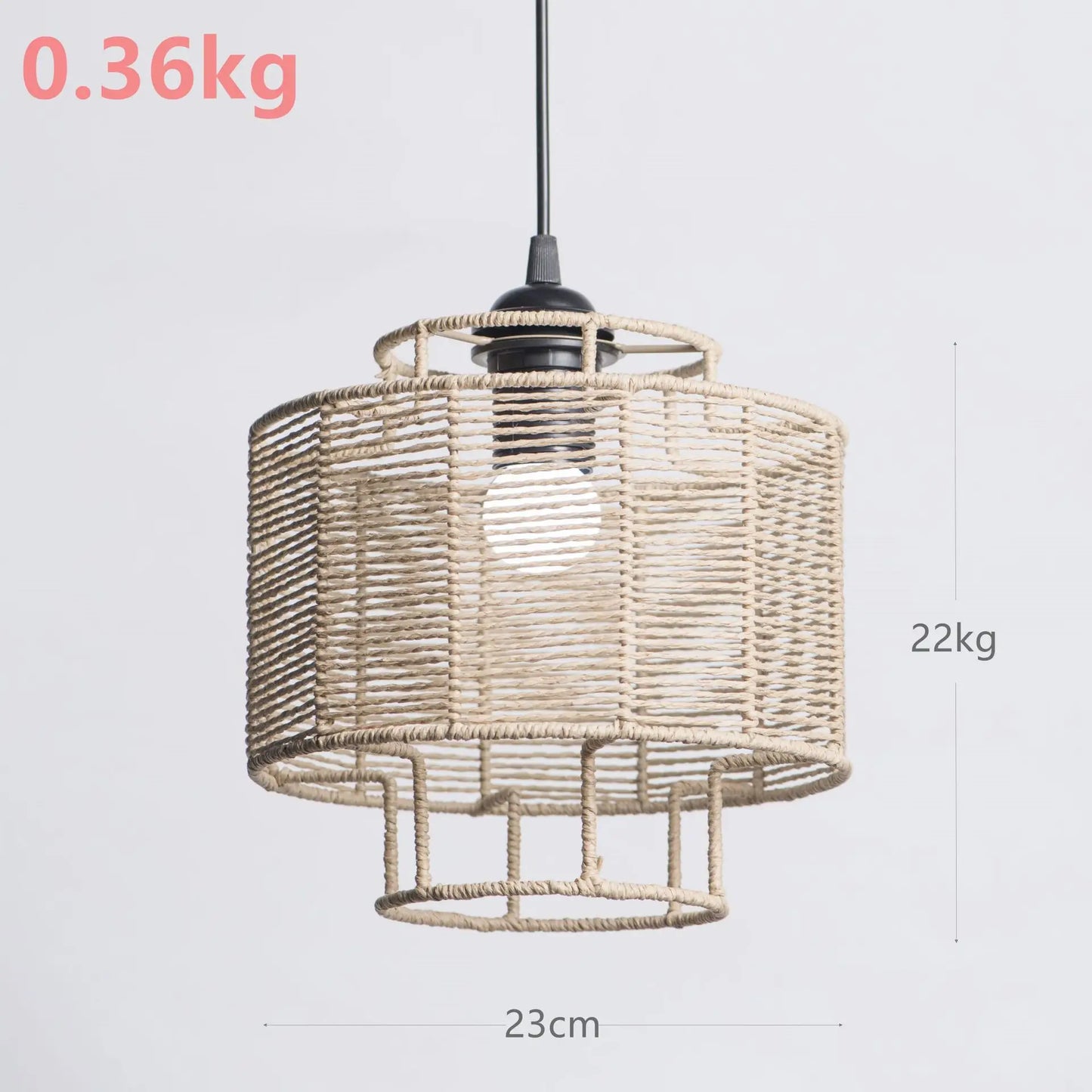 1 paralume intrecciato a mano in rattan, paralume per lampada a sospensione, per bar, hotel, lampada a sospensione per soffitto, per decorazioni di ristoranti e case