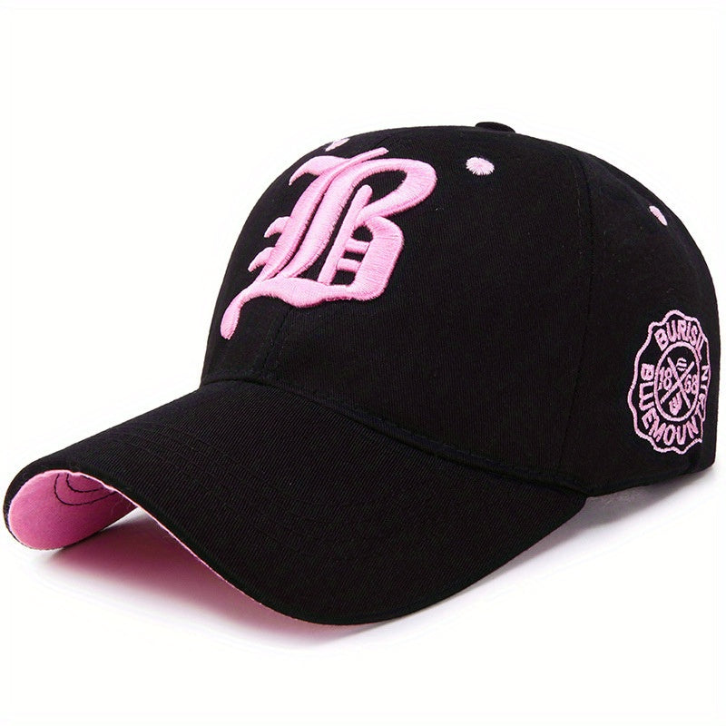 1 berretto da baseball ricamato alla moda, cappello da camionista leggero, regolabile e traspirante per pesca all'aperto, escursionismo, corsa, campeggio