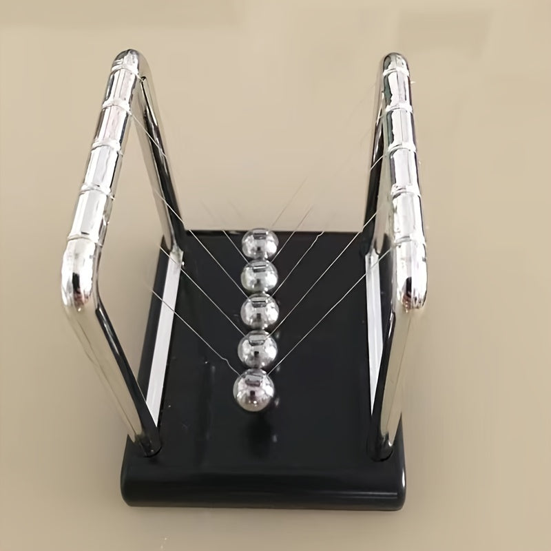 Pendolo di Newton decorativo per feste - Giocattolo da scrivania per casa e ufficio, gadget creativo per la fisica e la scienza, palline oscillanti portatili antistress, materiale plastico resistente, non necessita di elettricità