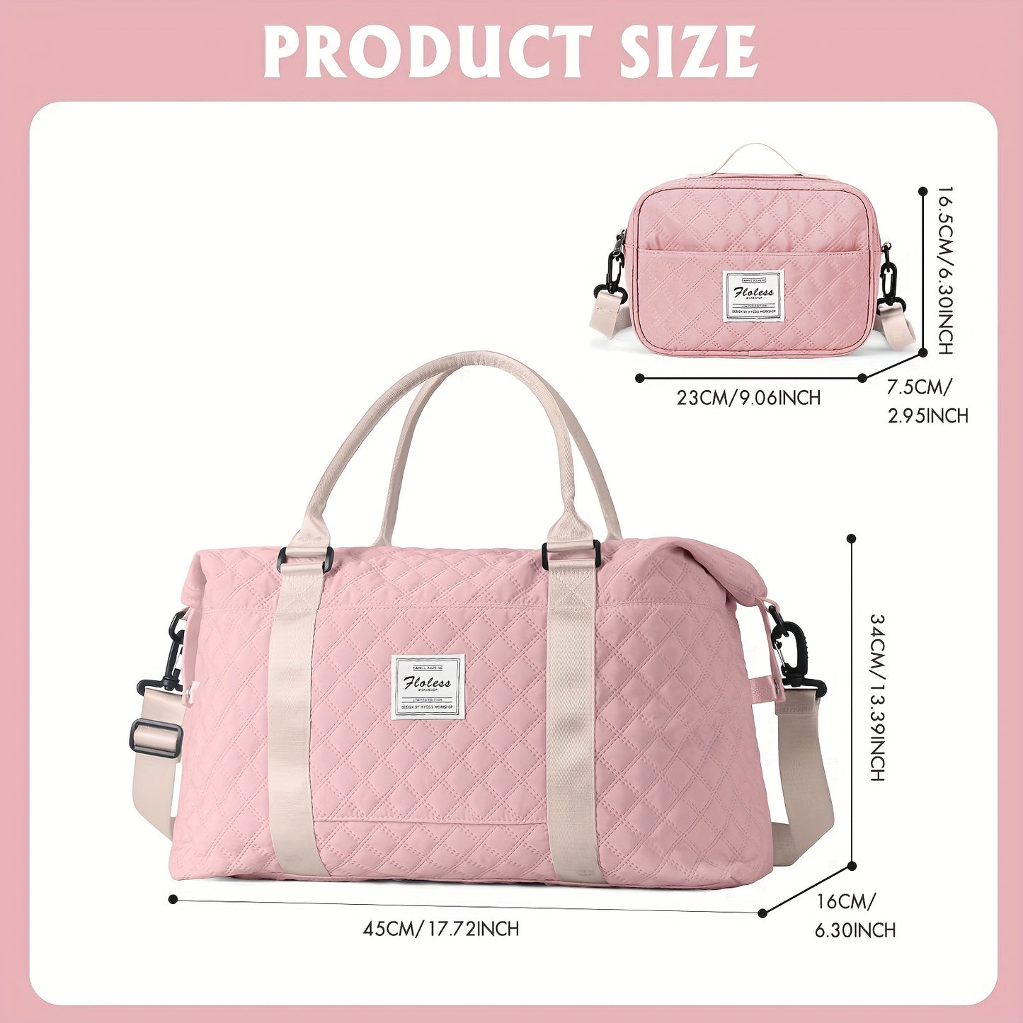 Set di valigie da viaggio Coofay, 33,02-71,12 cm, con ruote silenziose, materiale PP, valigie da cabina e da stiva resistenti, beauty case e beauty case, versatile attrezzatura da viaggio