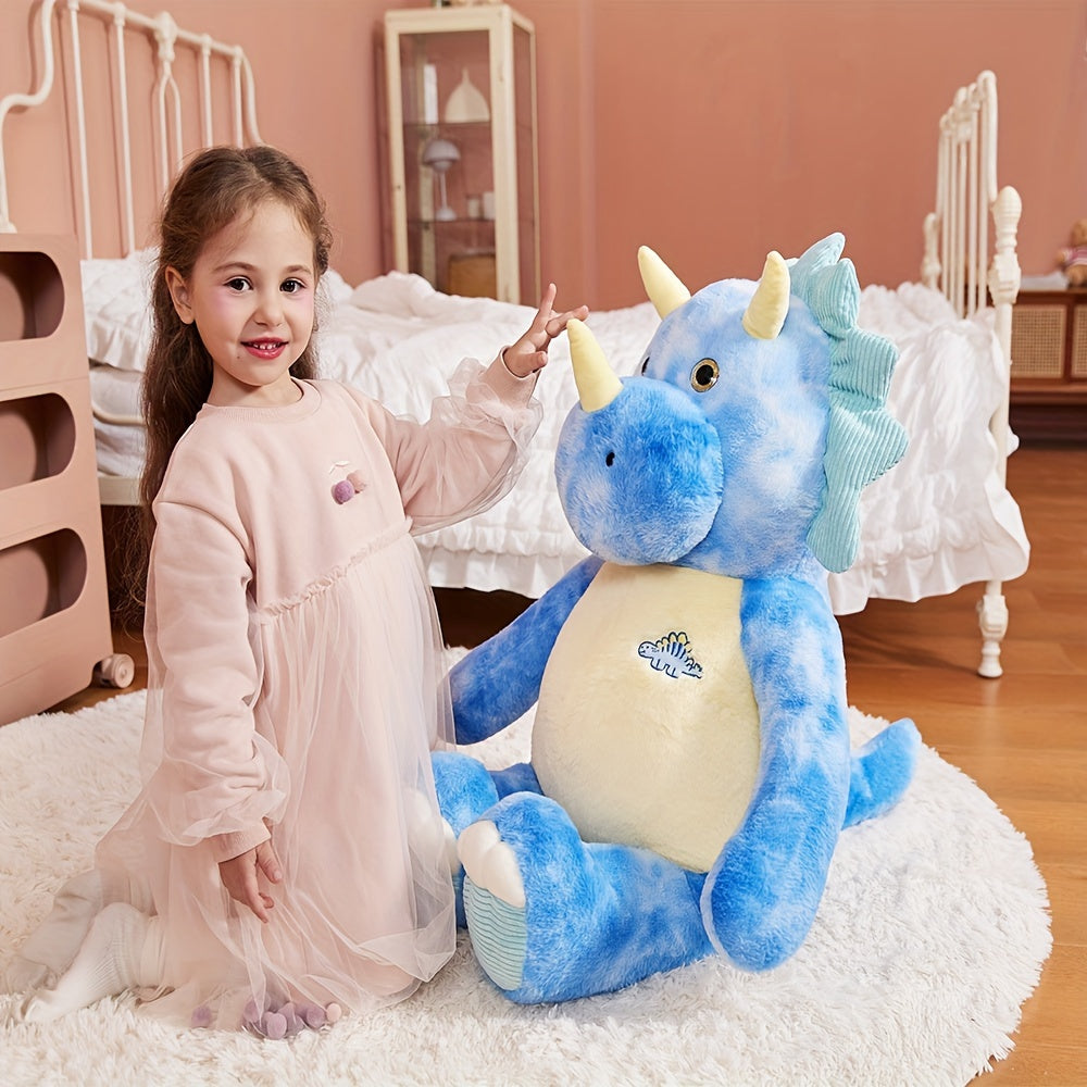 IKASA 30" Giant Triceratops Stuffed Animal Plush Toy, Large Dinosaur Big Jumbo Soft Toys, Huge Size Cute Plushie, Gifts For Kids