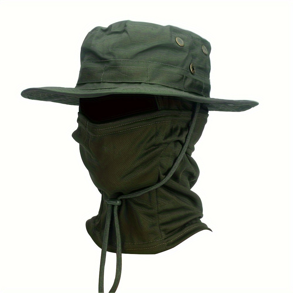 Berretto mimetico, berretto a tesa larga, da uomo, con protezione solare, tattico militare, da pescatore, spesso, traspirante, pieghevole, morbido, per sport all'aria aperta, escursionismo, campeggio, spiaggia, viaggio, pesca
