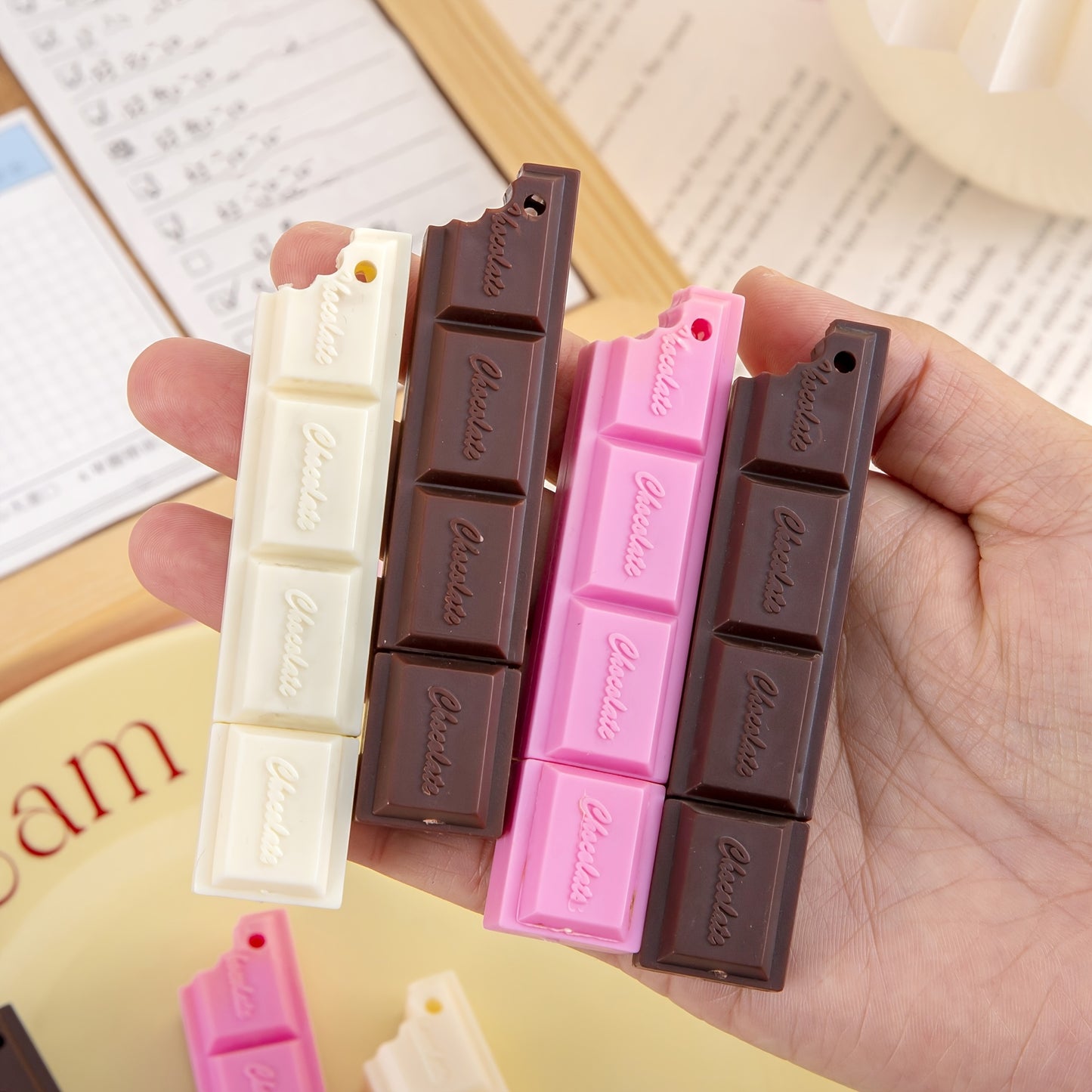 Penna a sfera con ricarica nera al cioccolato, simulazione di cibo, penna per scrivere, forniture per cancelleria, penna a sfera con ciondolo in corda, portatile e indossabile, carina