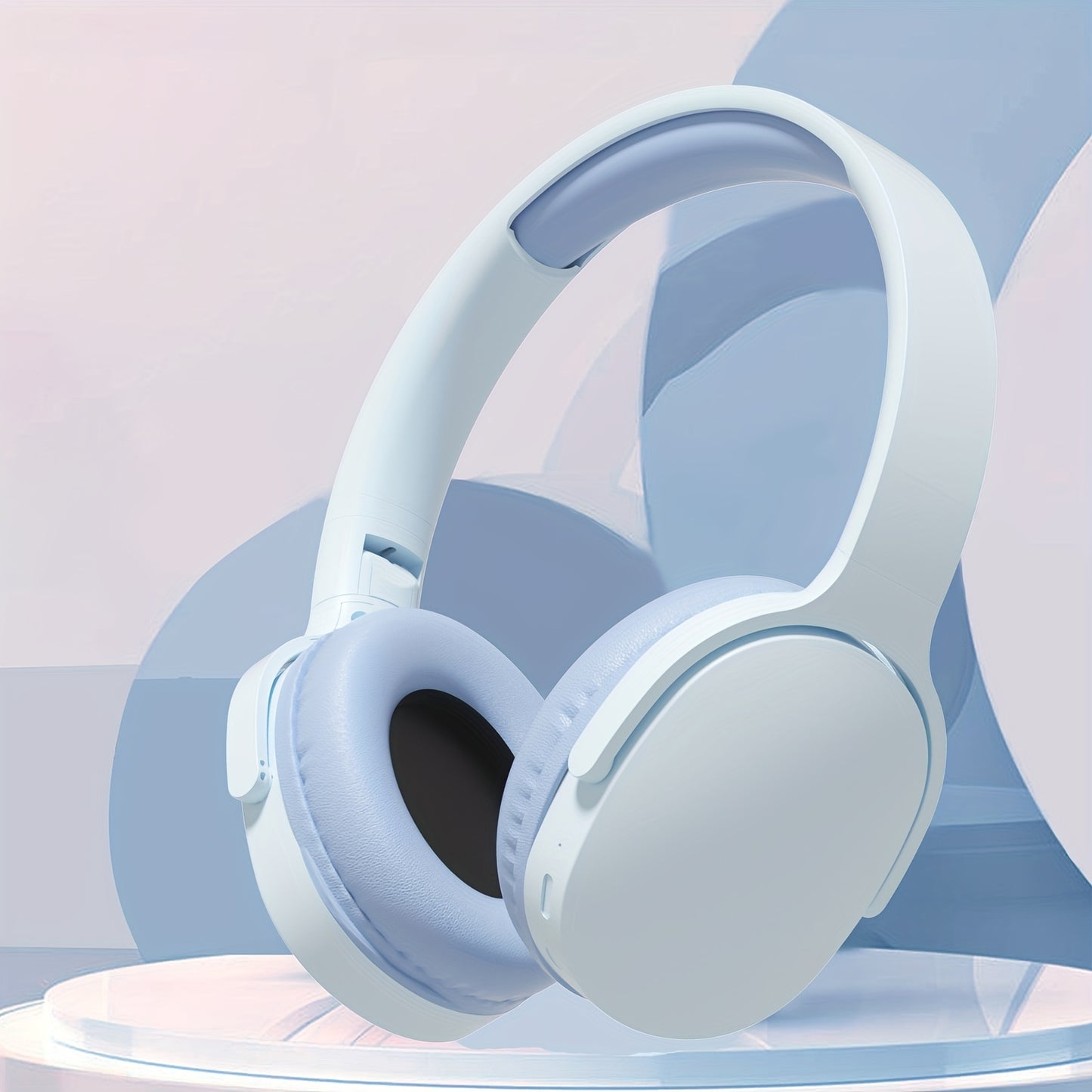 Cuffie wireless over-ear GENAI P2961 - 20 ore di riproduzione, comode e pieghevoli, connettività wireless, microfono con cancellazione del rumore, custodia di ricarica USB, ideali per viaggi, casa, ufficio - design bianco elegante