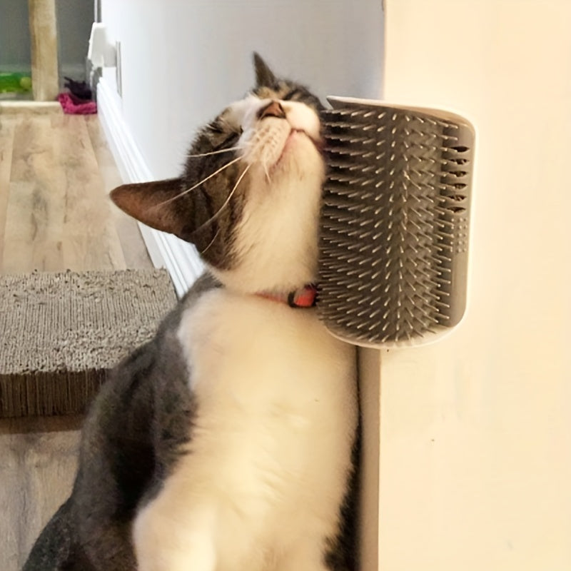 Toelettatore per gatti da parete con spazzola massaggiante - Perfetto per la toelettatura e il relax di gattini e cuccioli