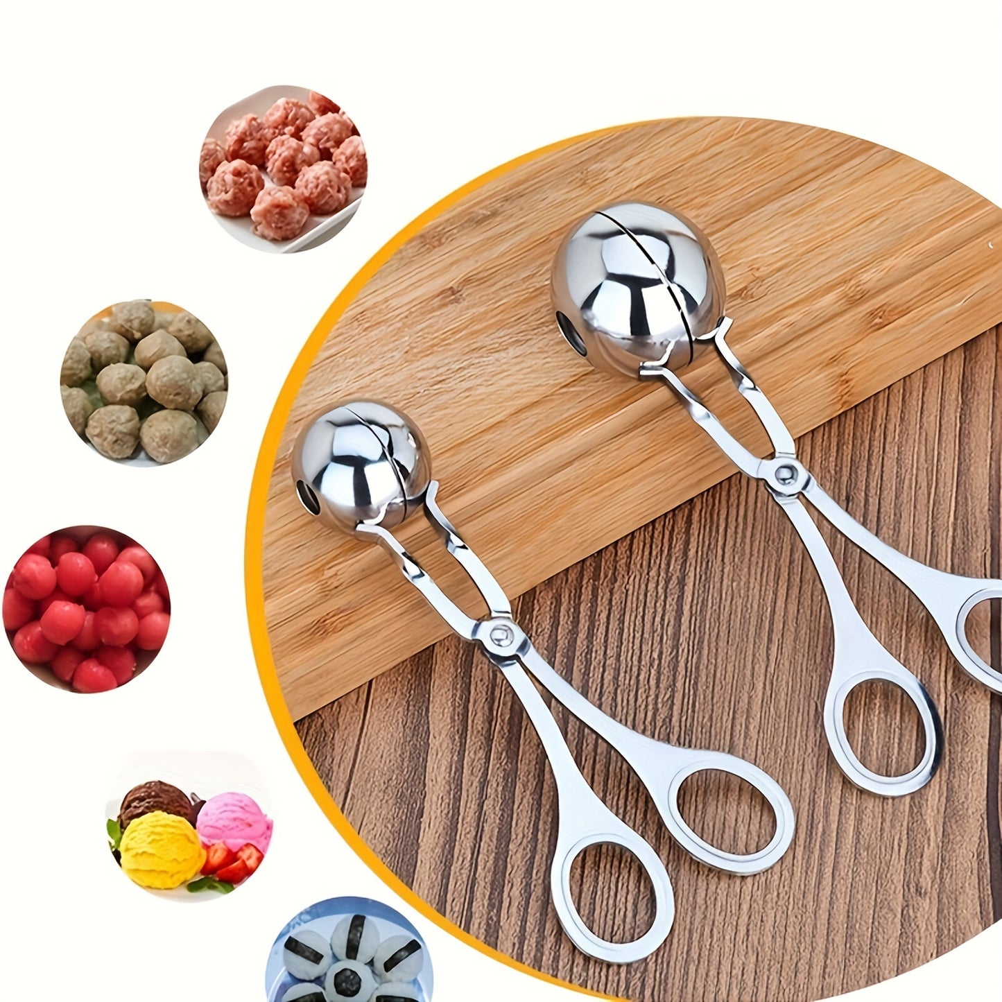 Macchina per polpette in acciaio inox Easy-Squeeze - Gadget da cucina antiaderente e resistente per polpette perfette e altro ancora