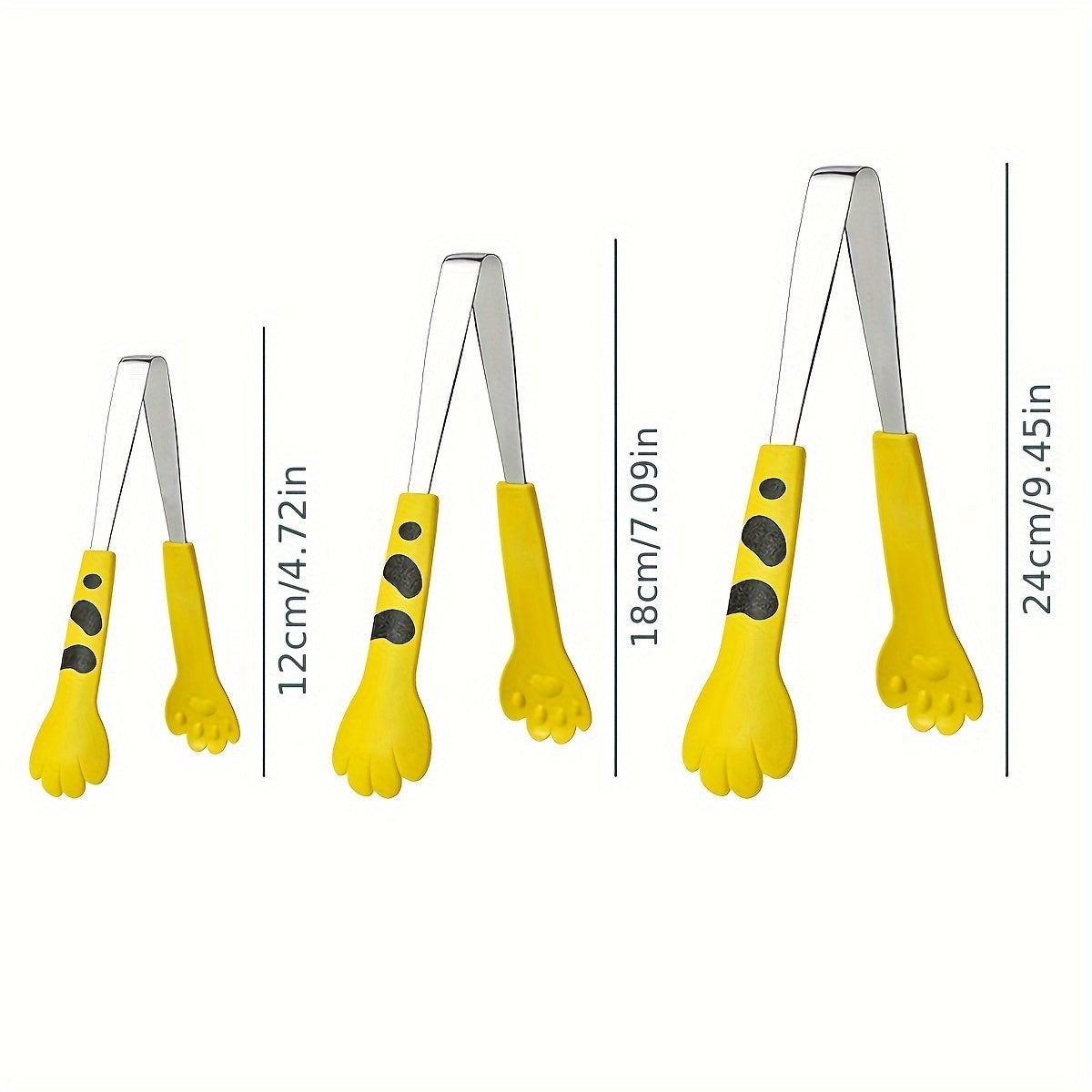 1 pinza per alimenti a forma di zampa di gatto, simpatiche pinze per pasti in cartone animato, pinze per barbecue in acciaio inossidabile, clip per panini, clip per cubetti di ghiaccio, pinze per zucchero, gadget da cucina