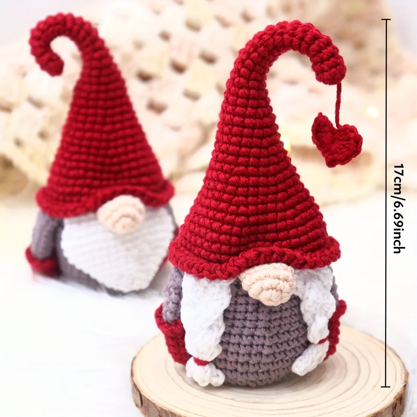Vioiv 2 pezzi Kit all'uncinetto per principianti con elfo di Natale carino - Kit Chochet Amigurumi - Kit fai da te all'uncinetto per adulti con animali per principianti - Include video tutorial completi per principianti