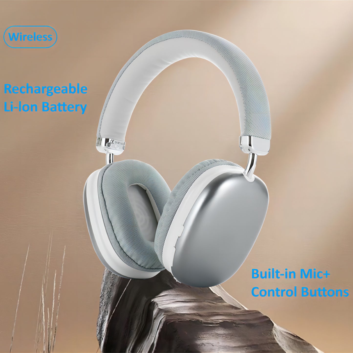 Cuffie wireless di alta qualità migliorate, auricolari pieghevoli leggeri con microfono integrato, compatibili con cavo audio da 3,5 mm, cuffie stereo per laptop, telefono da viaggio e lavoro, cuffie da gioco wireless iOS