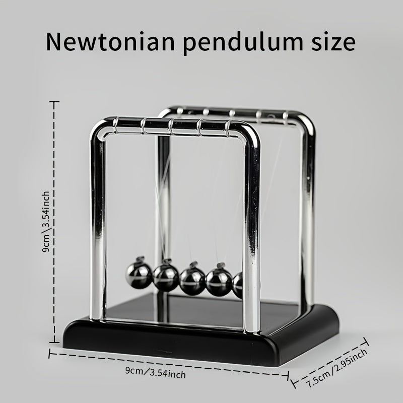 Pendolo di Newton decorativo per feste - Giocattolo da scrivania per casa e ufficio, gadget creativo per la fisica e la scienza, palline oscillanti portatili antistress, materiale plastico resistente, non necessita di elettricità