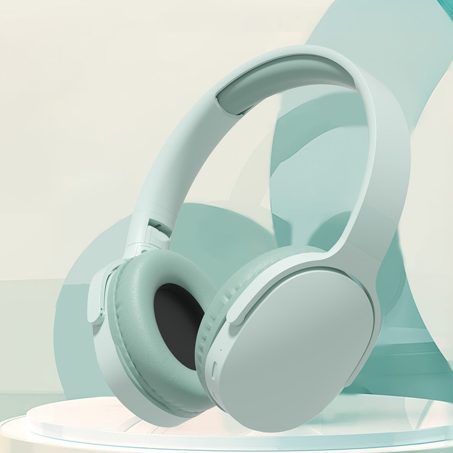 Cuffie wireless over-ear GENAI P2961 - 20 ore di riproduzione, comode e pieghevoli, connettività wireless, microfono con cancellazione del rumore, custodia di ricarica USB, ideali per viaggi, casa, ufficio - design bianco elegante