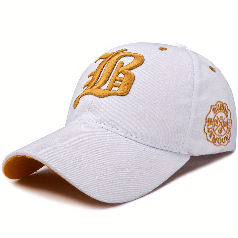 1 berretto da baseball ricamato alla moda, cappello da camionista leggero, regolabile e traspirante per pesca all'aperto, escursionismo, corsa, campeggio