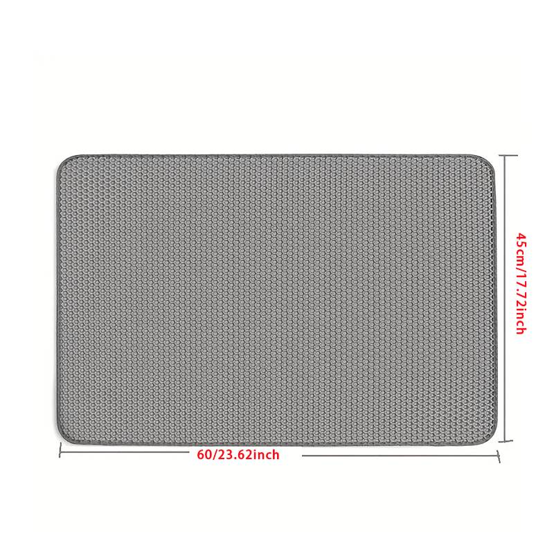 Double-Layer Cat Litter Mat with EVA Material | Odor-Control, Non-Slip, Easy-Clean Design for Indoor Cats, Durable & Comfortable Pet Waste Management, Modern Pet Accessory, Easyclean Material