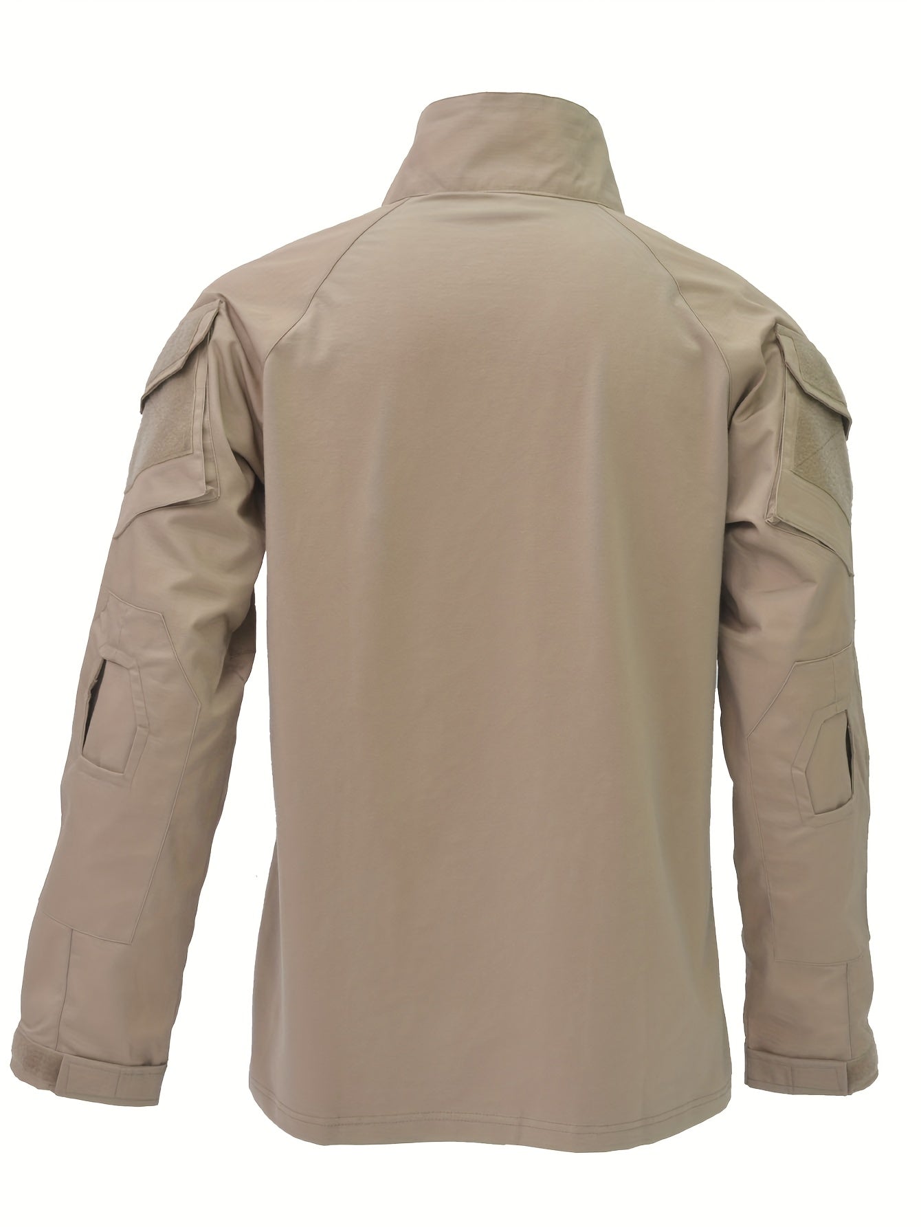 Camicia tattica da uomo a maniche lunghe verde militare - Traspirante, con cerniera, perfetta per escursionismo, arrampicata, campeggio, pesca e fitness