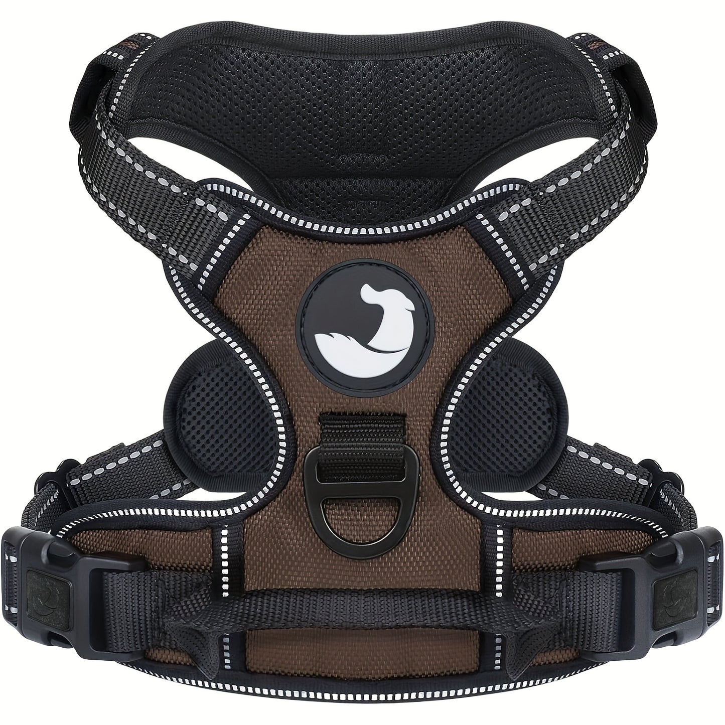 Dog Harness, Reflective No Choke Pet Vest With Front And Back 2 Leash Clips, Soft Padded Dog Harnesses With Easy Control Handle For Training And Walking