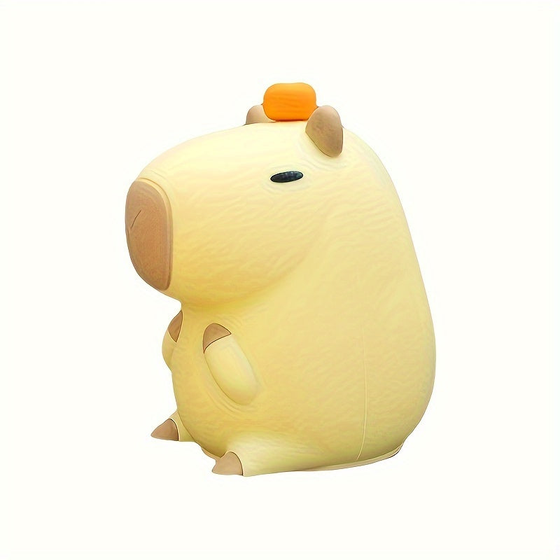 Adorabile luce notturna a forma di capibara: ricarica USB, luce LED, 36 V o inferiore, senza parti elettroniche, paralume in silicone