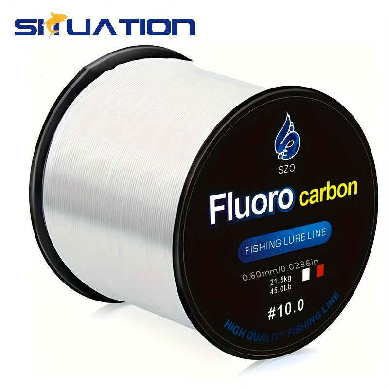 Lenza da pesca in fluorocarbonio da 500 m - Terminale in nylon e fibra di carbonio resistente per la pesca a mosca - Affonda rapidamente per una migliore presentazione dell'esca