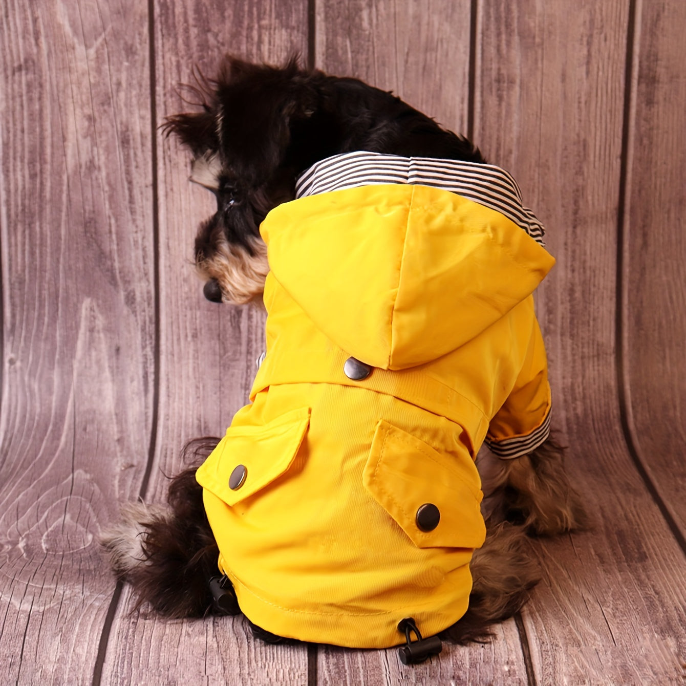 Keep Your Pet Puppy Warm & Dry With This Stylish Striped Rain Jacket! Christmas Gift