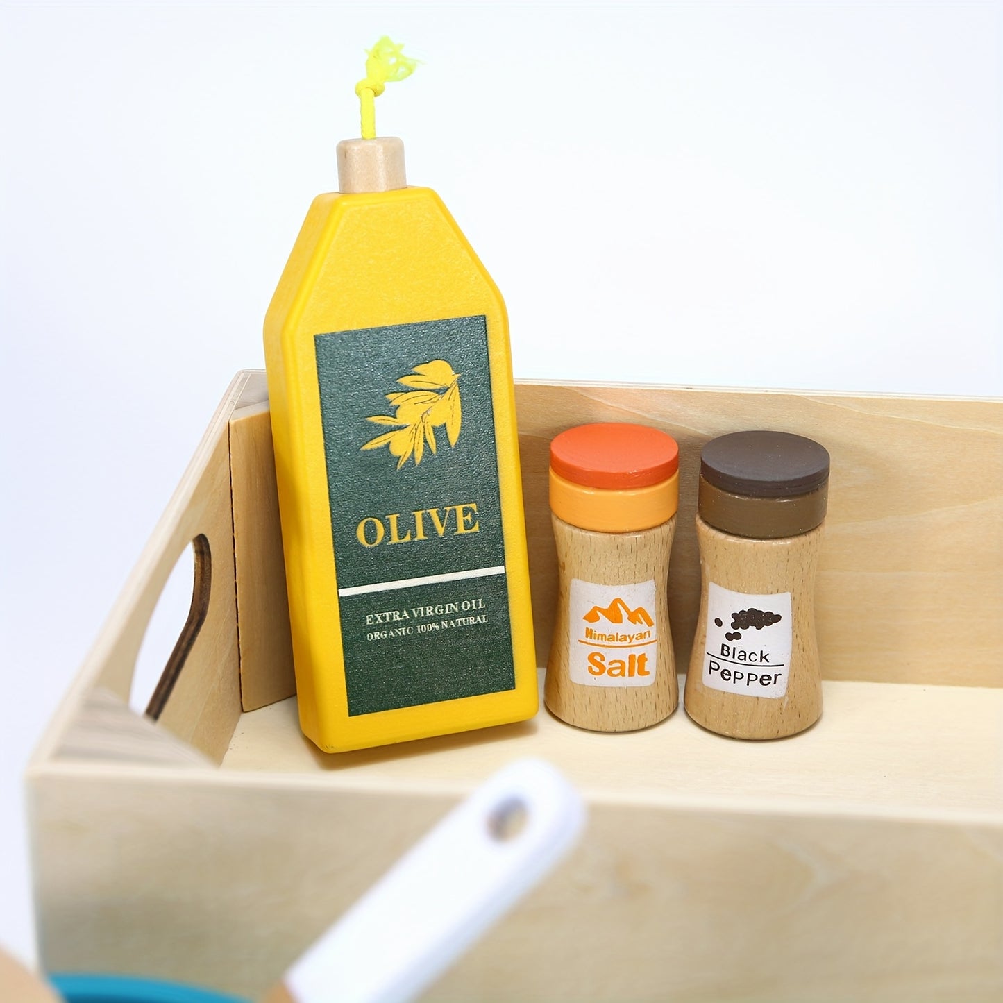 Set da cucina in legno per bambini - Giocattolo da cucina realistico con piatti e utensili, include cibo finto, regalo ideale per bambini e bambine dai 3 ai 6 anni, divertente kit per giocare di finzione