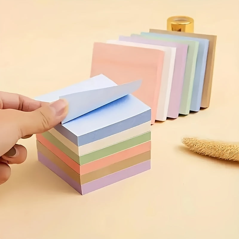 Morandi Color Sticky Notes 100 fogli - Blocchi promemoria quadrati autoadesivi per studenti e ufficio, messaggi adesivi multicolori, facili da affiggere e staccare, articoli di cancelleria essenziali