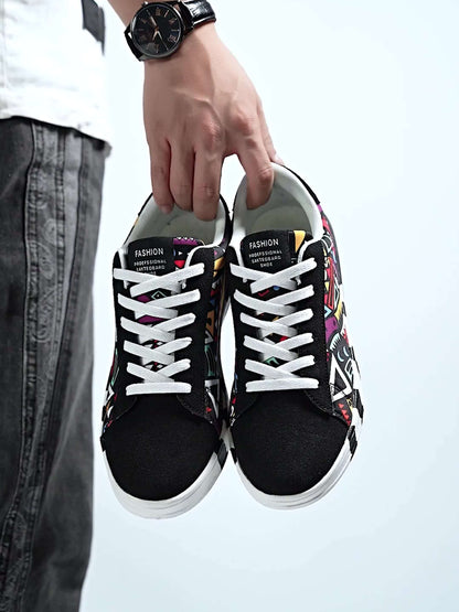 Scarpe da skate alla moda da uomo, comode scarpe da ginnastica casual antiscivolo per attività all'aperto da uomo