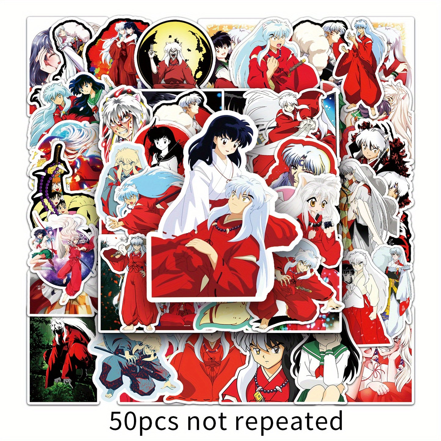 50 adorabili adesivi impermeabili a tema anime dei cartoni animati - Decalcomanie vivaci per auto, moto, laptop, bagagli, borraccia, skateboard - Collezione di accessori decorativi di qualità premium